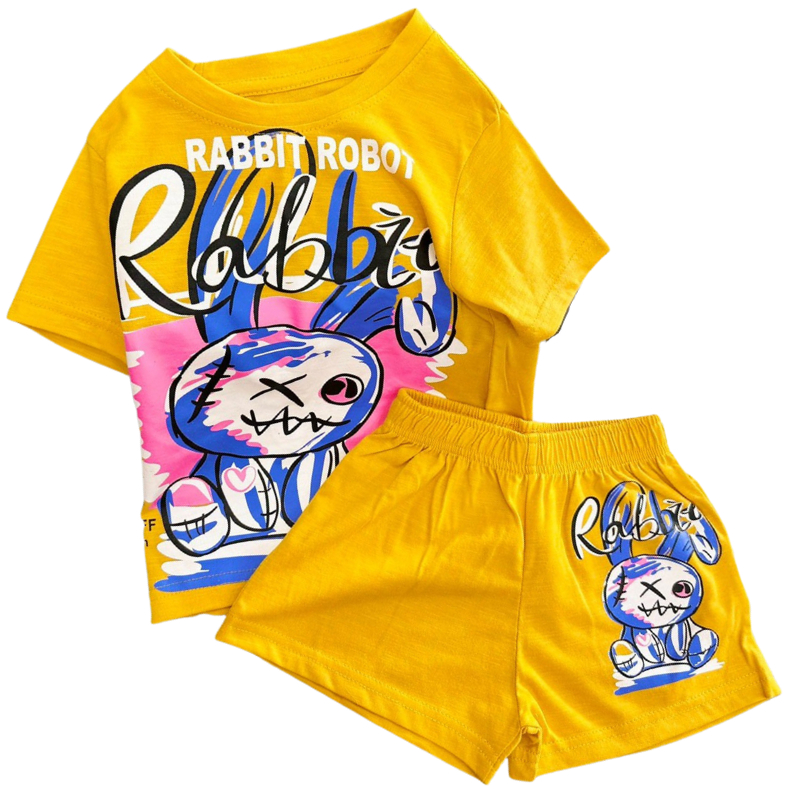 Set đồ bé gái size đại 12-42 kg bộ quần áo trẻ em thun cotton cộc tay mặc mát in hoạt hình xinh Homie Kids