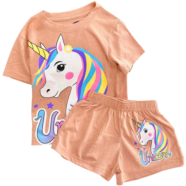 Quần áo bé gái size đại 12-42 kg set đồ bộ trẻ em mặc nhà in hình siêu yêu vải thun cotton thoáng mát Homie Kids