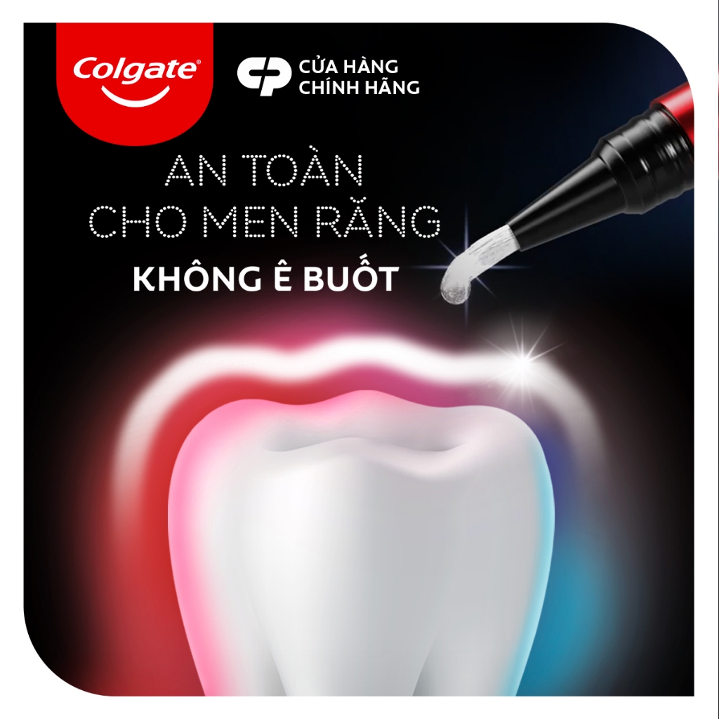 Bút trắng răng Colgate Optic White O2 2,5ML răng trắng 3 tông an toàn, không ê buốt