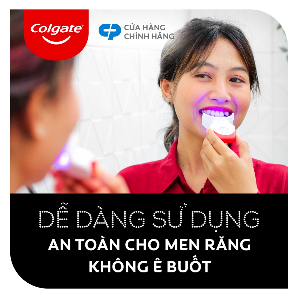 Máy làm trắng răng Colgate Optic White O2 an toàn tại nhà, không ê buốt