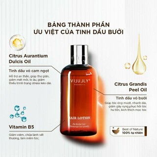 [Chính hãng] Tinh dầu bưởi vijully mọc tóc nhanh, từ thiên nhiên, dùng được cho cả nam và nữ