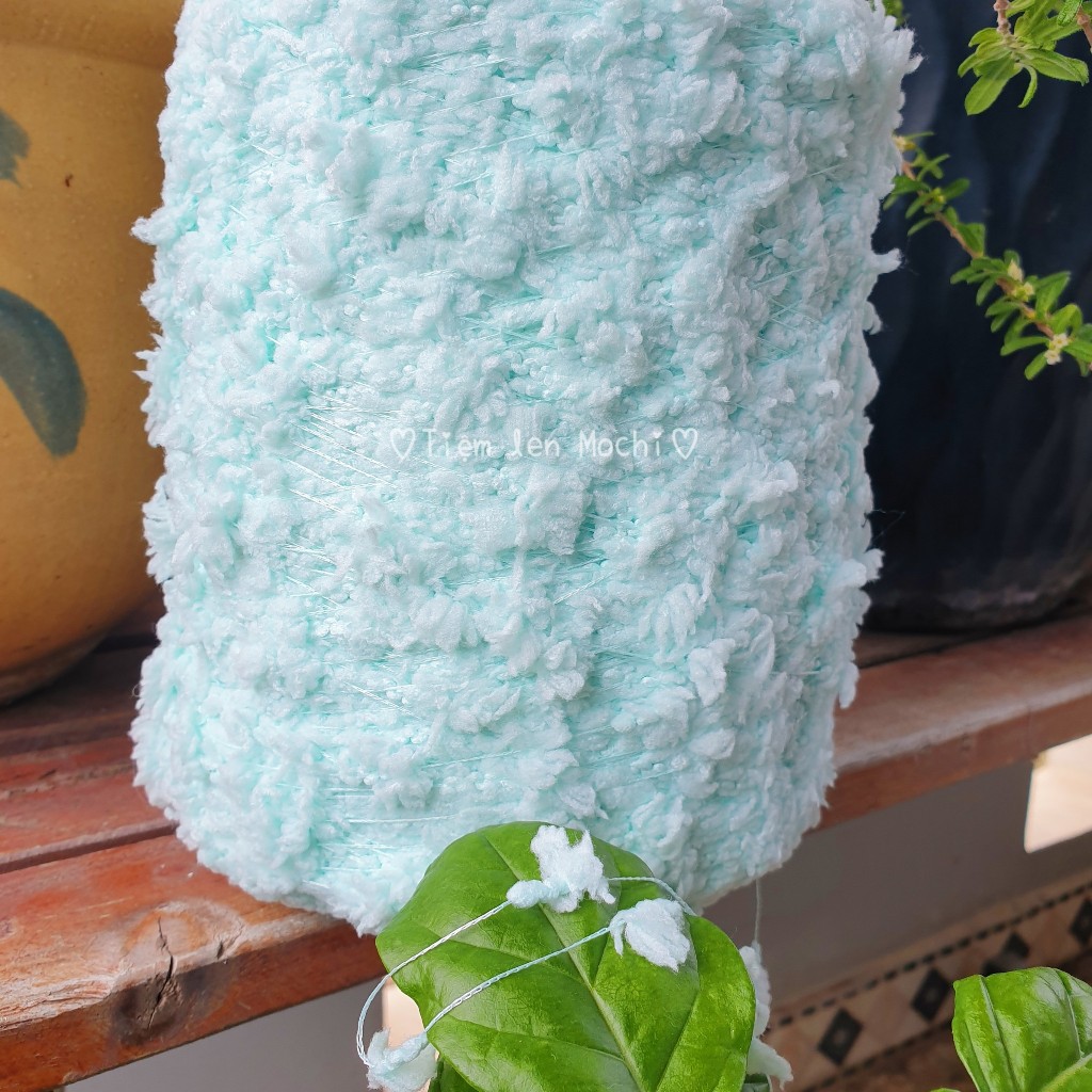 Len kiểu chùm màu pastel kiểu dáng lạ mắt mix len thiết kế móc áo túi