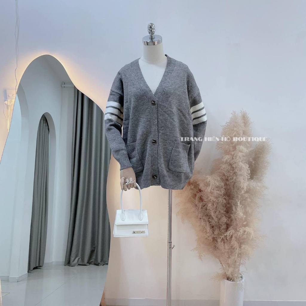 Áo len cardigan 3 vạch