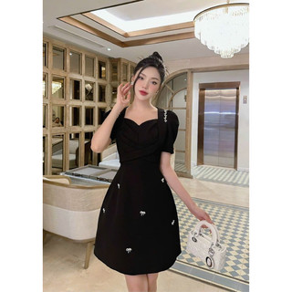 ĐẦM VIỀN ĐÁ VAI KÈM TAG NƠ 45-95kg ( Big Size Huỳnh Ngọc )