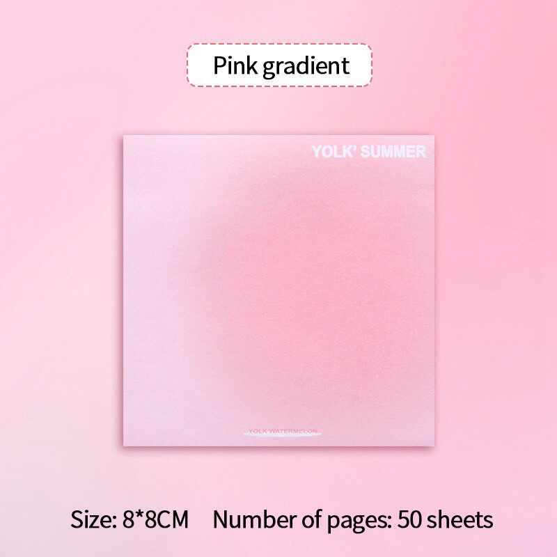 Giấy ghi chú tự dính màu Gradient hình vuông