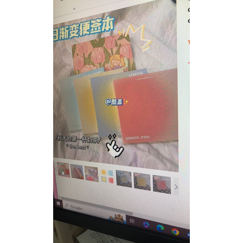 Giấy ghi chú tự dính màu Gradient hình vuông