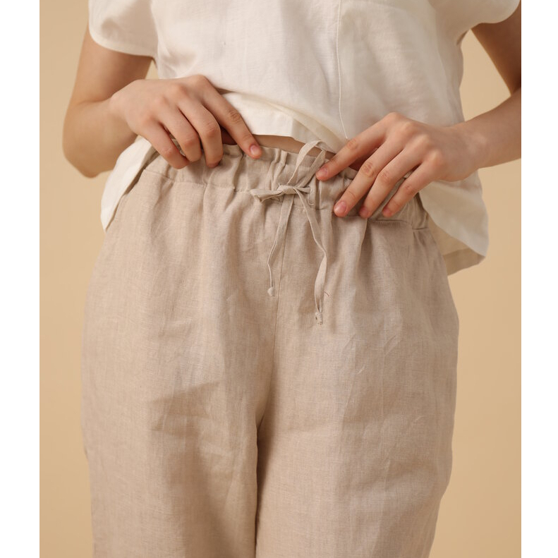 Quần dài tua rua vải linen tưng cao cấp - ANAM