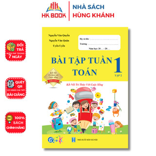 Sách - Bài tập tuần TOÁN Lớp 1- Tập 2 - Kết nối tri thức với cuộc sống - 1 quyển - QK 109