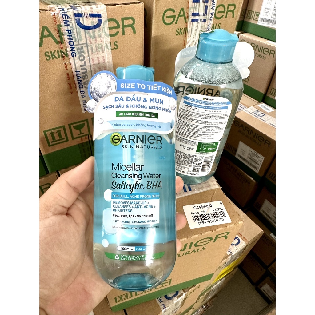 Nước tẩy trang Garnier Micellar Water dành cho mọi loại da 400ml - Sunshine Official Store