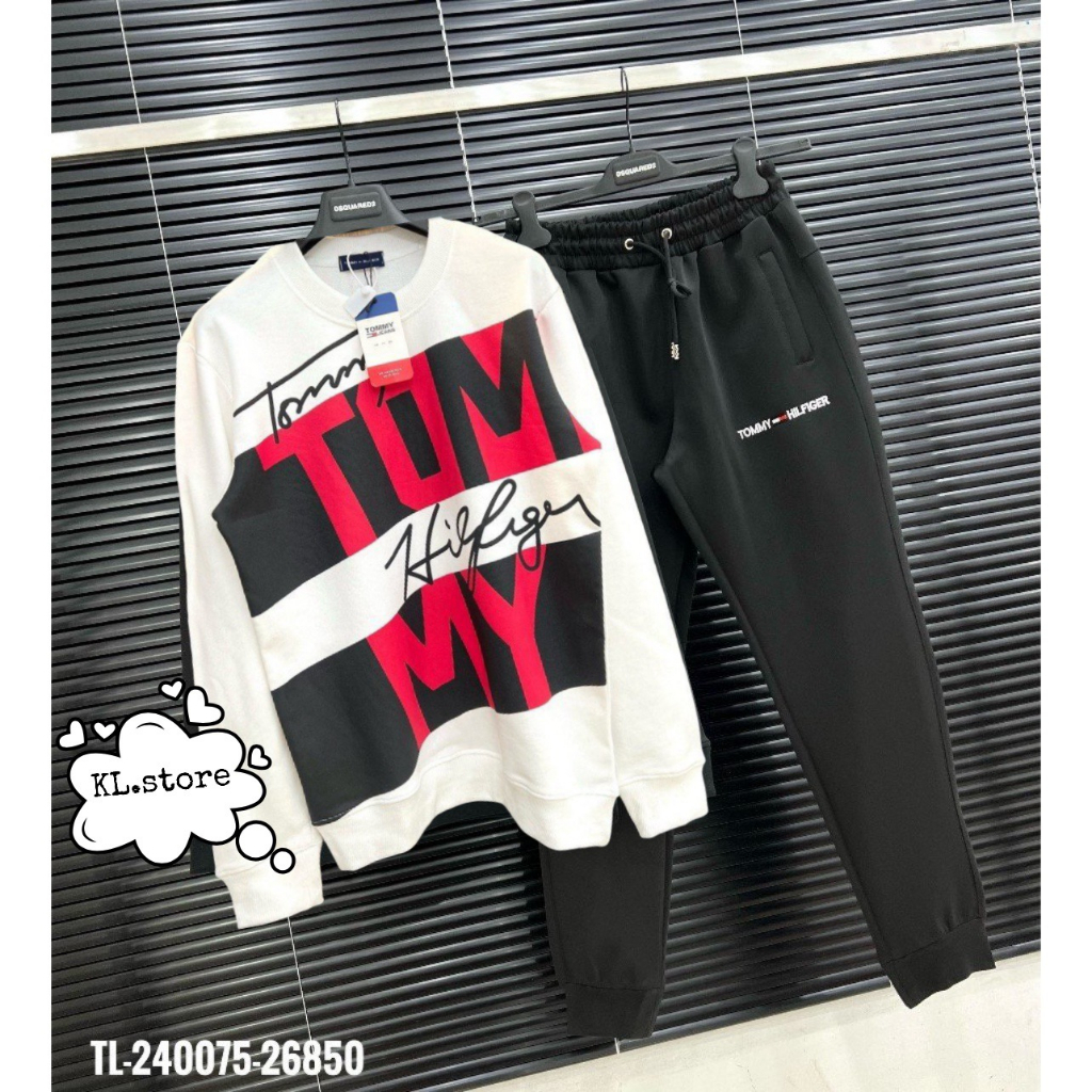 Bộ nỉ Tommy in hình thiết hot trend Nam nữ New 2023. Sweater TOMMY hoạ tiết Siêu Hot