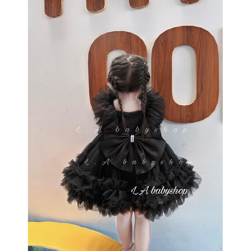 Váy công chúa bèo cánh tiên cho bé gái