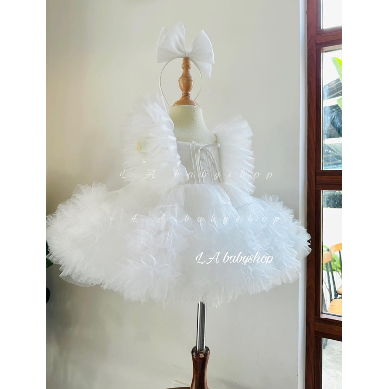 Váy công chúa bèo cánh tiên cho bé gái