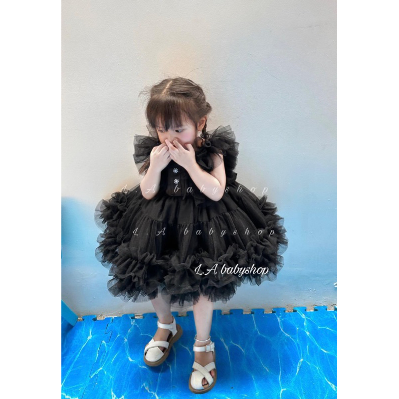 Váy công chúa bèo cánh tiên cho bé gái