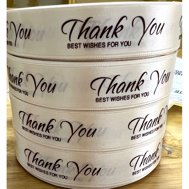 Dây ruy băng in chữ 2cm nhiều mẫu nhiều màu