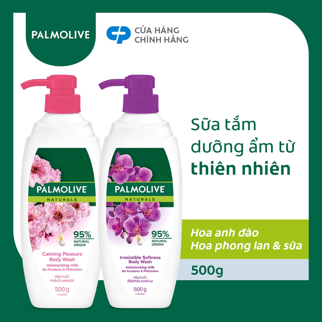 Sữa tắm Palmolive chiết xuất thiên nhiên dưỡng da ẩm mịn từ hoa 500g