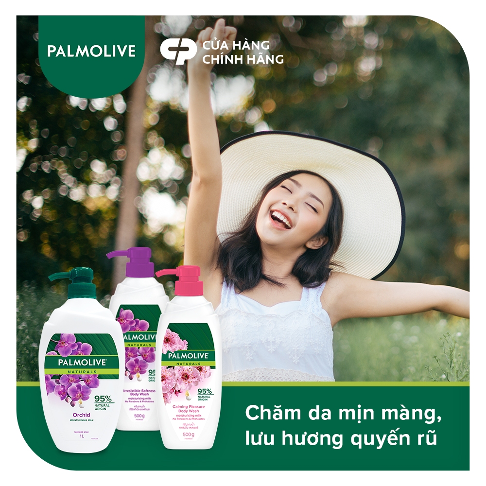 Sữa tắm Palmolive chiết xuất thiên nhiên dưỡng da ẩm mịn từ hoa 500g