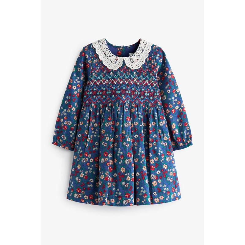 Váy smock hoa nhí dài tay cho bé gái sz 6/7y