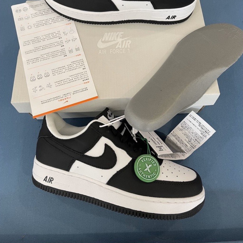 Giày_Air Force 1 Panda 2 Màu Đen Trắng, Giày AF1 Đen Trắng Nam Nữ Bản Cao Cấp Basic Dễ Phối Đồ Đủ Size 36-43