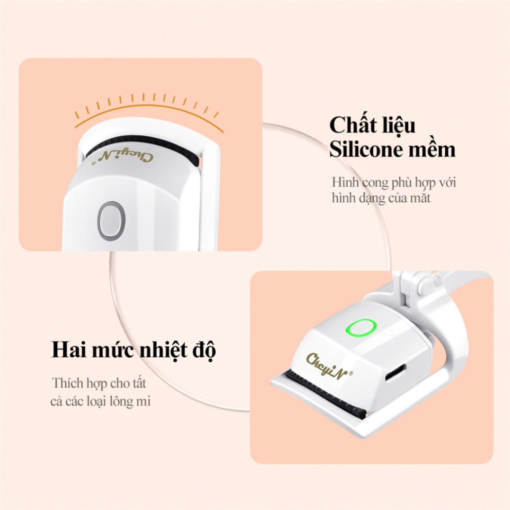 Kẹp Mi Nhiệt Thông Minh- Máy Uốn Mi Bằng Điện Đa Năng Làm Cong, Nâng Mi Nhanh Chóng chính hãng