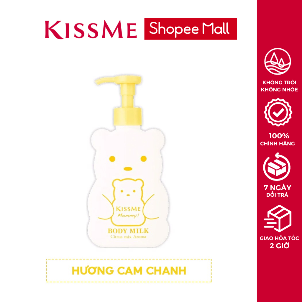 Sữa dưỡng thể cấp ẩm Kissme Mommy Body Milk C dành cho mẹ và bé từ 6 tháng tuổi và làn da nhạy cảm 200g