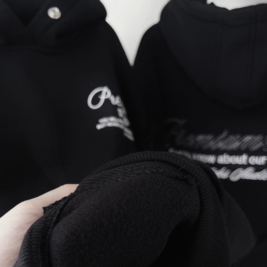 Áo Hoodie Túi Ráp PRENIUM Nút Bấm Tà Lệch Form Rộng Unisex Nam Nữ - N.E.K.K