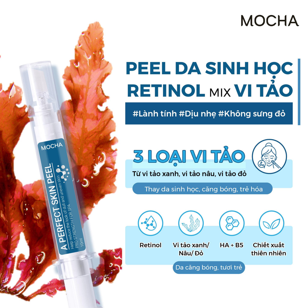 Peel da vi tảo Retinol Mix Peel MOCHA BEAUTY 10mlx2