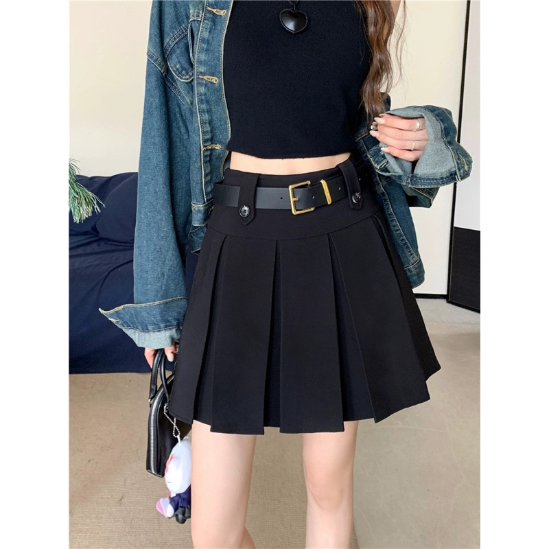 KAYY. Chân váy xếp ly kèm thắt lưng _ Cv6657