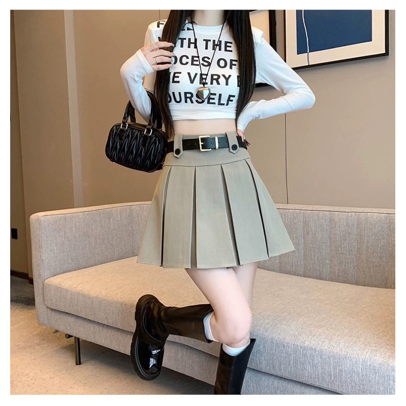 KAYY. Chân váy xếp ly kèm thắt lưng _ Cv6657