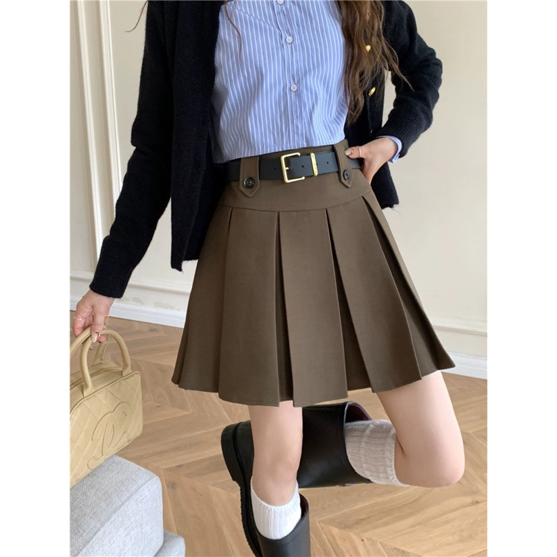 KAYY. Chân váy xếp ly kèm thắt lưng _ Cv6657