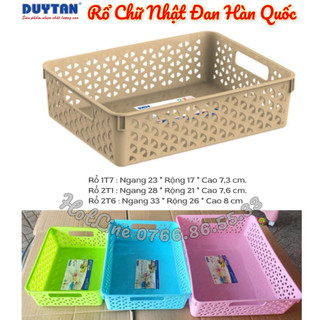🚀tba shop🚀 rổ nhựa chữ nhật đan 1t7/2t1/2t6 - nhựa duy tân