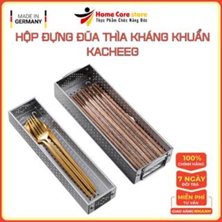 Hộp đựng thìa đũa kháng khuẩn KACHEEG, sử dụng inox 304 dùng cho thực phẩm, chống mài mòn, axit, không gỉ, dễ lau rửa