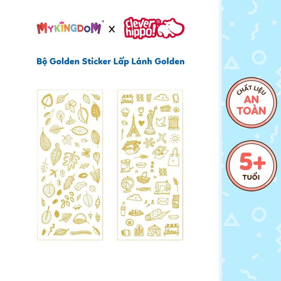 Bộ Golden Sticker CLEVER HIPPO Lấp Lánh STICKER01/GOLDEN