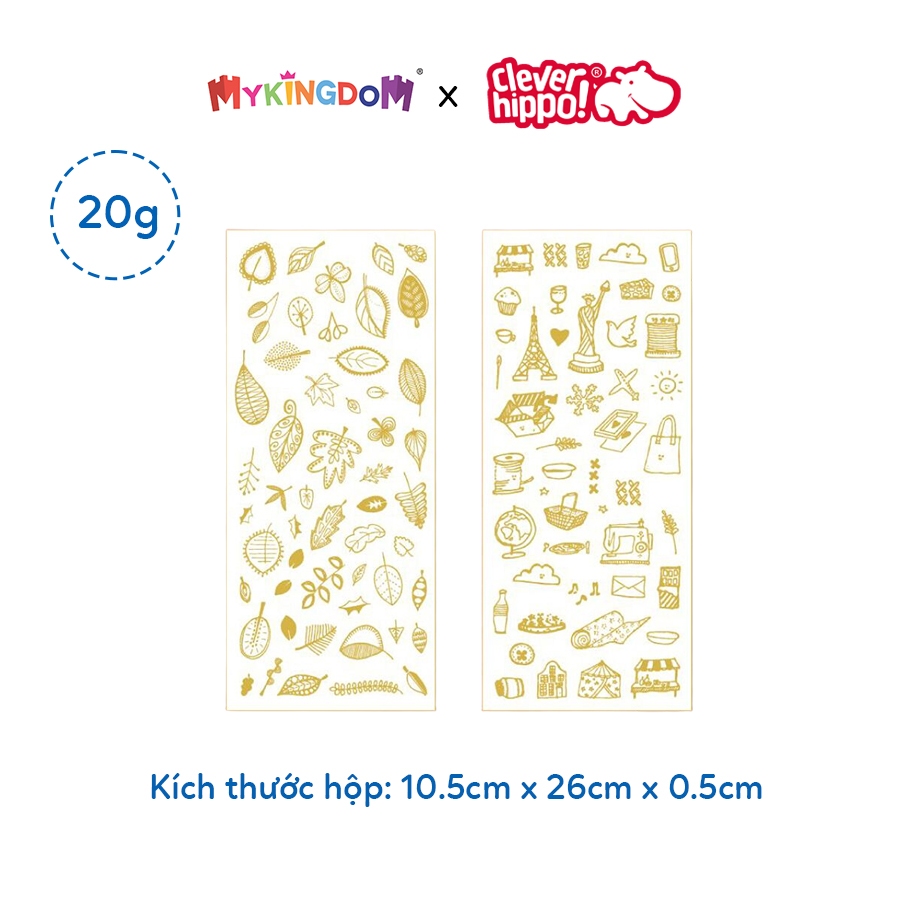 Bộ Golden Sticker CLEVER HIPPO Lấp Lánh STICKER01/GOLDEN