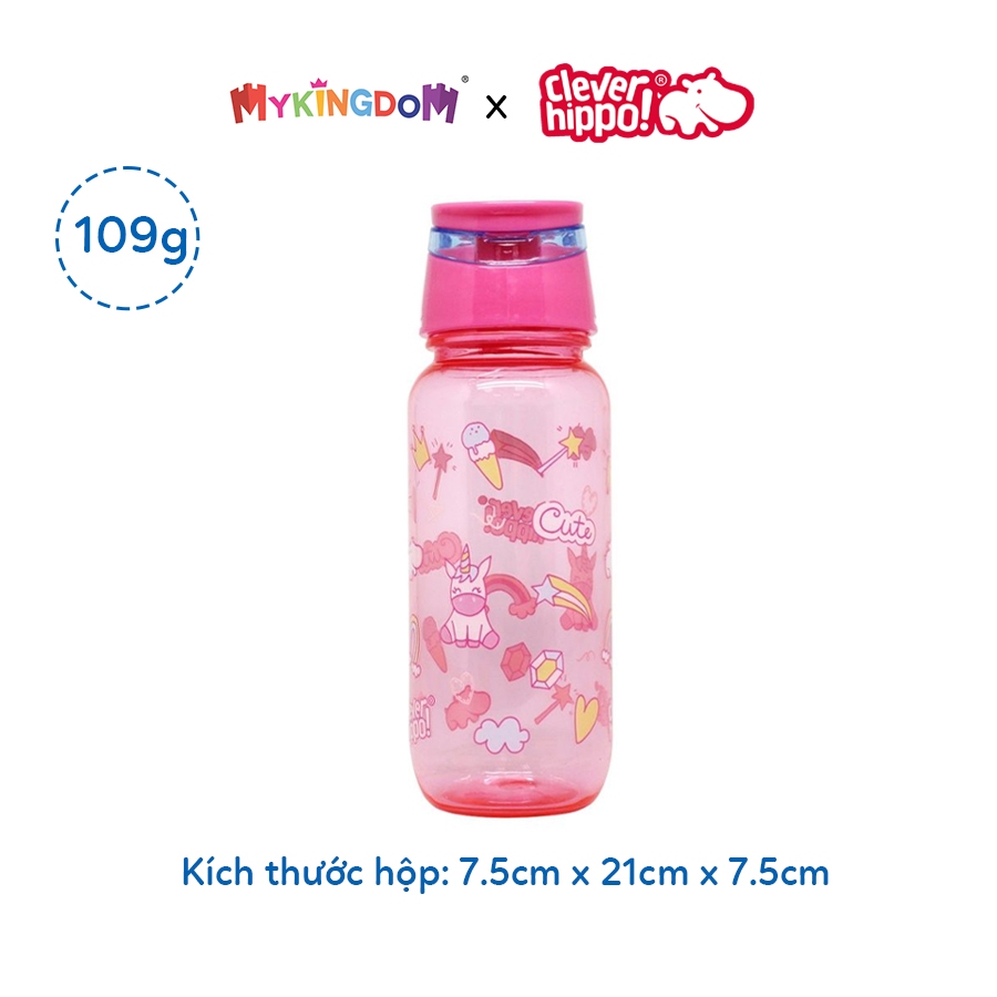 Bình Nước Nhựa Rainbow Unicorn CLEVER HIPPO WB01/PINK