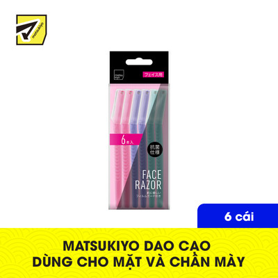 Dao cạo Matsukiyo dùng cho mặt và chân mày dành cho nam giới 6 cái