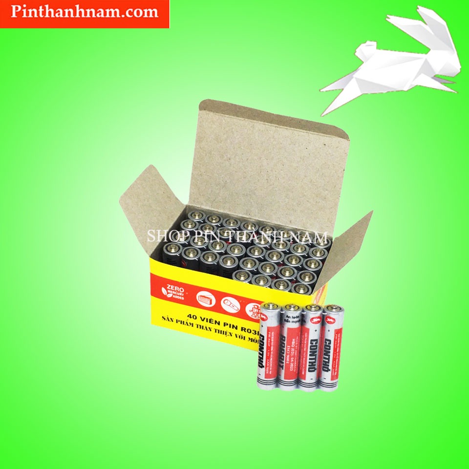 Giá Sỉ -  Hộp 40 Viên Pin Con Thỏ Siêu Rẻ - Pin AA , Pin AAA Chính Hãng