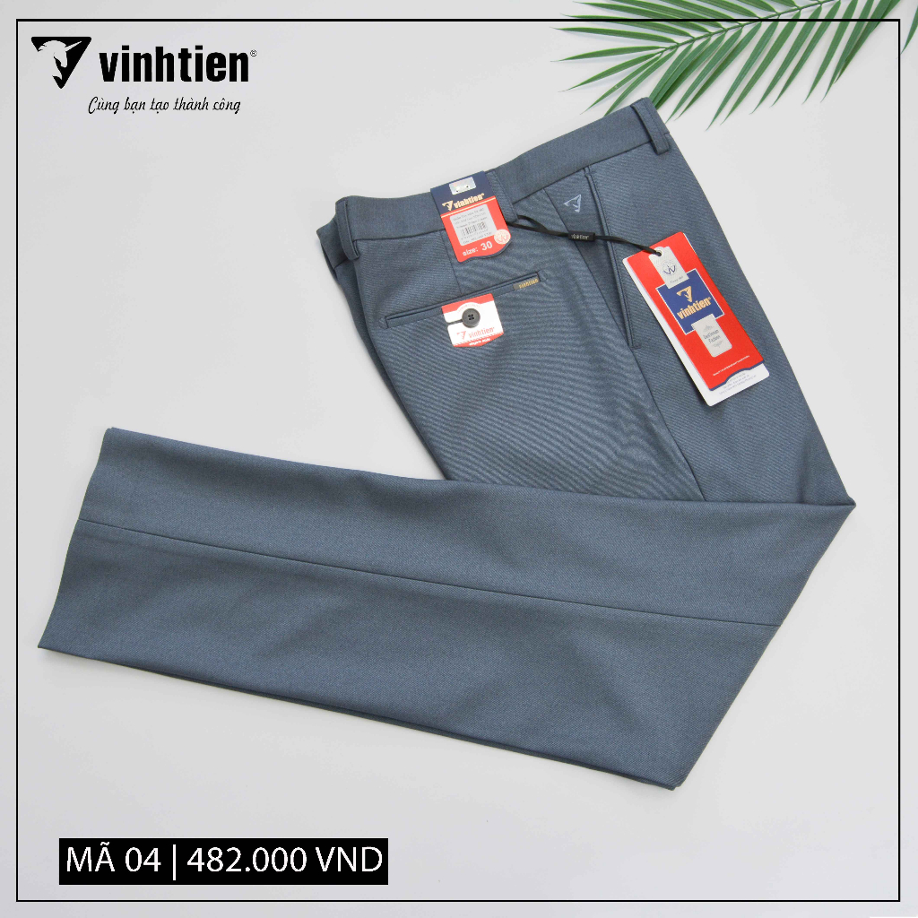 Quần Tây Dáng Trẻ Form Ôm 0ly Slimfit Vĩnh Tiến 482 - Mã 04