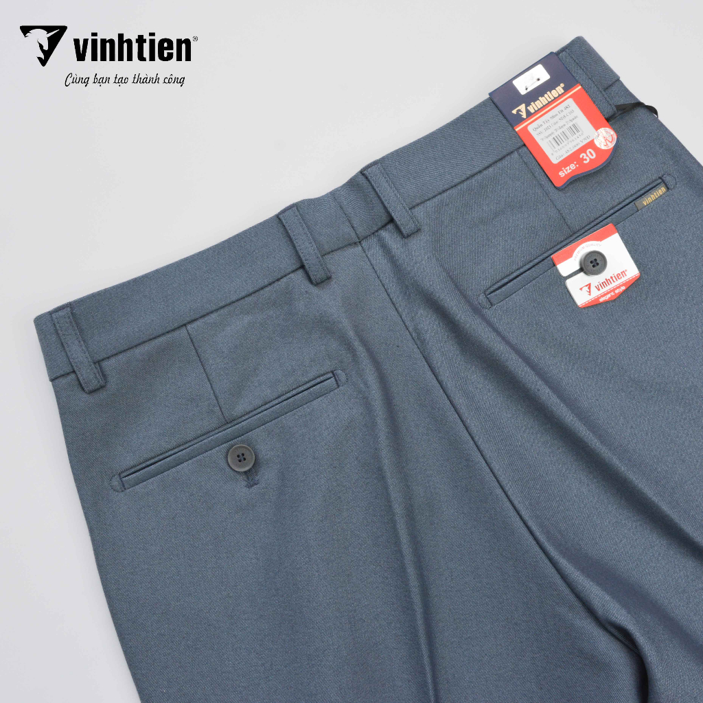 Quần Tây Dáng Trẻ Form Ôm 0ly Slimfit Vĩnh Tiến 482 - Mã 04