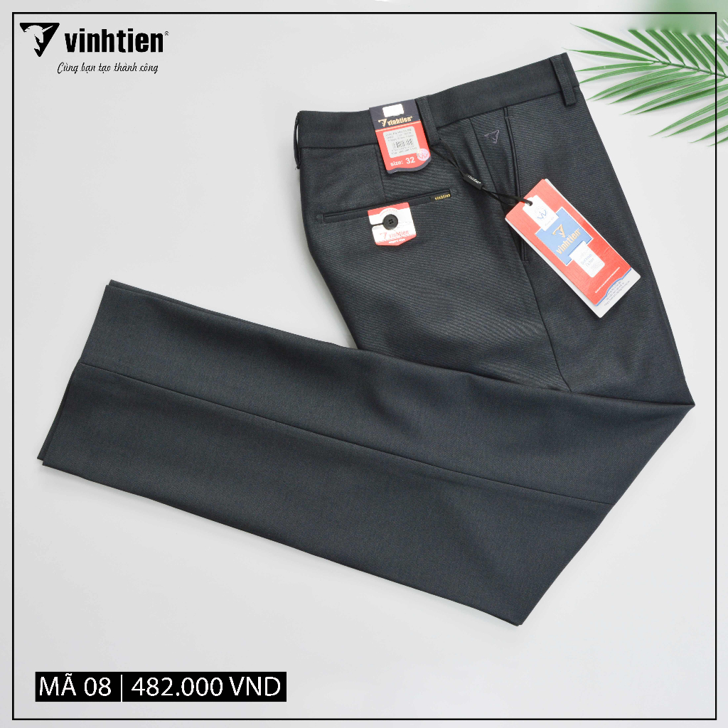 Quần Tây Dáng Trẻ Form Ôm 0ly Slimfit Vĩnh Tiến 482 - Mã 08