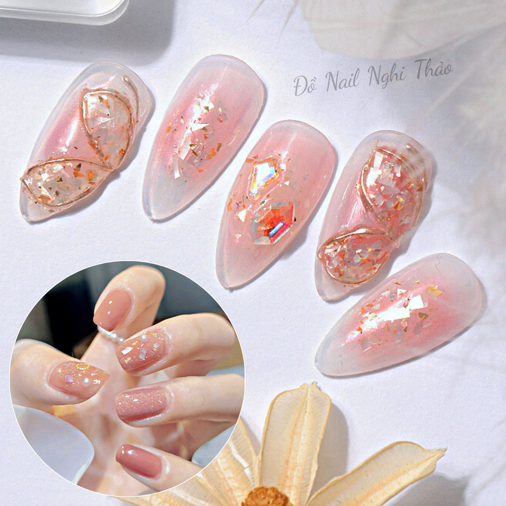 Gel nhũ ẩn xà cừ trang trí móng 8g NGHI THẢO