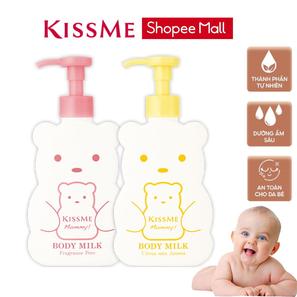 Sữa dưỡng thể cấp ẩm Kissme Mommy Body Milk C dành cho mẹ và bé từ 6 tháng tuổi và làn da nhạy cảm 200g