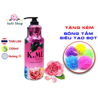 Sữa tắm k.me thái lan hương nước hoa hồng 1200ml