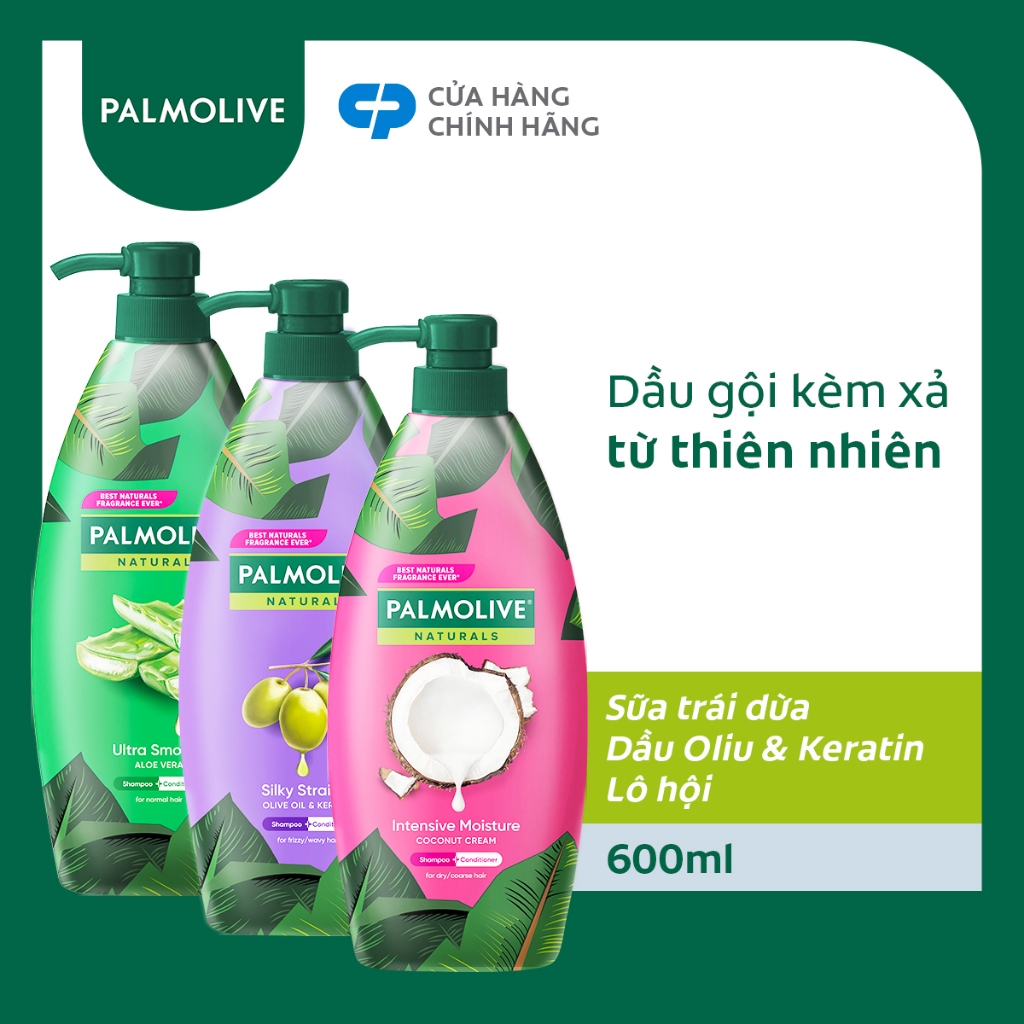 Dầu gội Palmolive kèm dầu xả chiết xuất thiên nhiên 600ml