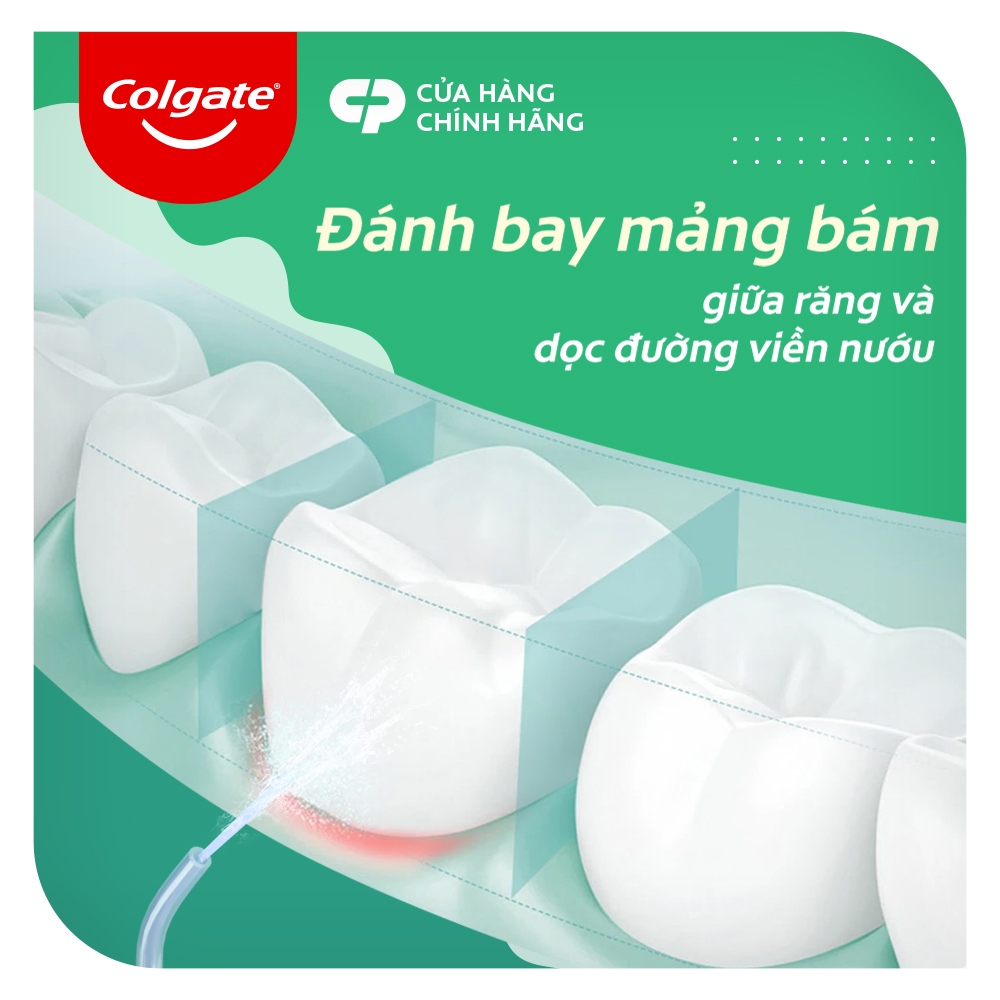 Máy tăm nước Colgate nhỏ gọn, chống thấm nước, pin sạc