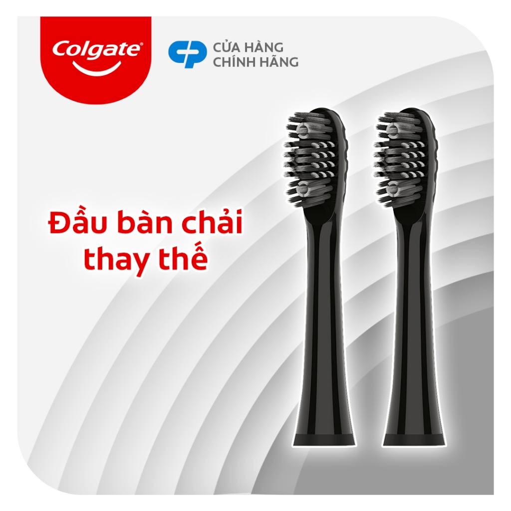 Bàn chải điện Colgate Sonic 360 Charcoal công nghệ sóng âm rung 20,000 nhịp/phút kèm 2 đầu thay