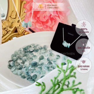Ngũ điếu jade a đỏ mix dây chuyền bạc 925, lắc bạc 925