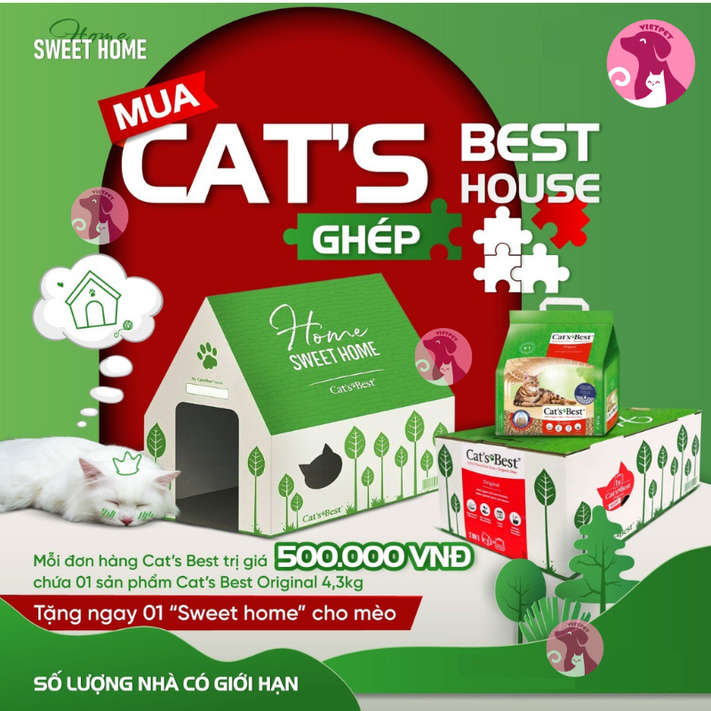 Cát hữu cơ cho mèo - CAT'S BEST ORIGINAL  - Cát vệ sinh hữu cơ vón cục khử mùi và vi trùng