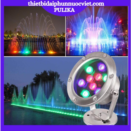 Đèn LED Âm Nước Chân Đế 9W Đổi Màu