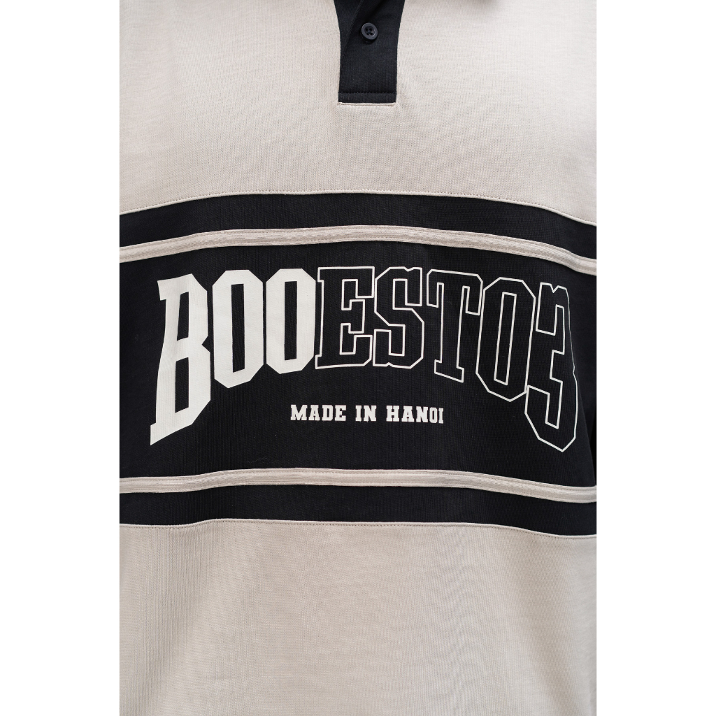 Áo Thun Dài Tay Polo BOO Dáng Oversized Phối Màu EST03