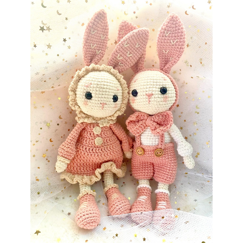 Thỏ Miti và Mimi handmade